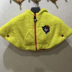 イエロー ボア フード付きポンチョ リバーシブル BIT'Z