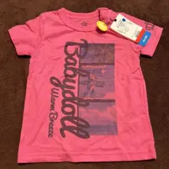 BABYDOLL ピンク Tシャツ 肩ボタン付きのサムネイル