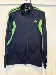 adidas ジップアップジャケット L ネイビー/グリーン
