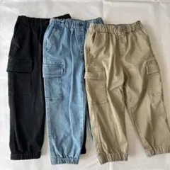 UNIQLO キッズ カーゴパンツ 3色セット 110cm