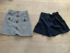 ザラ　ZARA 千鳥格子　白黒　ネイビー　スカート　サイズ9/134
