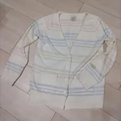 ジェラートピケ　ボタン付きカーディガン クリーム色