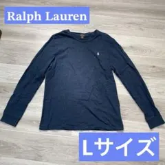 訳あり Polo Ralph Lauren ネイビー 長袖Tシャツ メンズ
