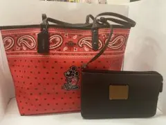 COACH Disney ミッキー トートバッグ リバーシブルバンダナ柄 - メルカリ