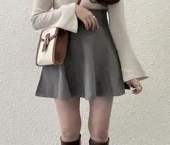 タグ付き　GRL インパン裏地付きフレアミニスカート[gm651]