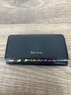 Paul Smith ポールスミス　ブラック キーケース花柄