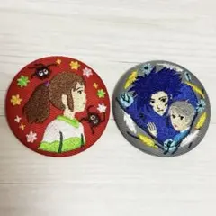 スタジオジブリ ジブリ 千と千尋の神隠し ハウルの動く城 刺繍缶バッジ