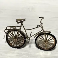 ナチュラルキッチン アイアンミニチュア 自転車二人乗り オブジェ 置物
