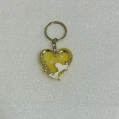 スヌーピー ハート型キーホルダー イエロー USJ