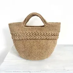 麻ひも⭐︎スタークロッシェ(2段)のマルシェバッグ