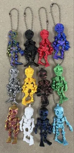 ガイコツ 骨 ケタケタガイコツ チャーム キーホルダー 全5種