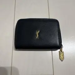 YSL ブラックレザー コインケース