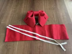 浴衣帯　桜柄　花柄　レッド