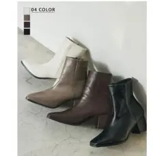 値札付き☆スクエアショートブーツ☆裏内ボア23.5 ブラック