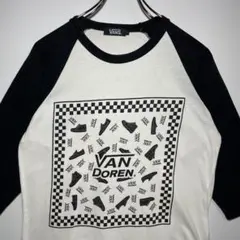 VANS バンズ　七分袖Tシャツ　サイズL デカロゴ　バンダナ柄　靴　希少　古着のサムネイル