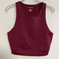 BANANA REPUBLIC バーガンディ クロップトップ S/P ヨガ対応