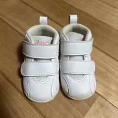 ASICS ベビー スニーカー ホワイト ピンク　12㎝