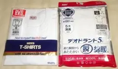 B.V.D. ニューゴールド丸首半袖Tシャツ & AOKIヒートウォーム セット