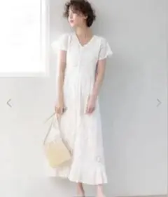 fifth コットンレースマキシワンピース