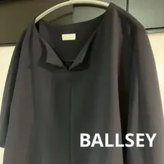 逸品 Ballsey ネイビー 五分袖 トップス ボールジィ キーネック 