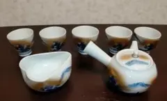 陶宝 造 煎茶揃え 7点 九谷焼 小茶器 茶道具 外箱あり