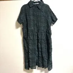 silent worth グリーン チェック ワンピース