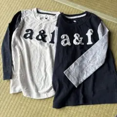 abercrombie kids a&f 刺繍ロゴ 長袖Tシャツ 2枚セット
