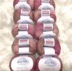 追加⚪︎ オーロラウール　Aurora Wool 25g 毛糸　No.12 ピンク