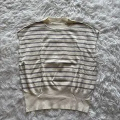 Mila Owen レディース ノースリーブニット F ボーダー 薄手 可愛い