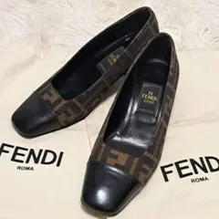 FENDI スリングバックヒール ミュール ブラウン - メルカリ