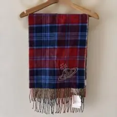 ✨美品✨ヴィヴィアンウエストウッド　チェック柄マフラー　ビッグオーヴ　日本製 2025年最新】ヴィヴィアンウエストウッドチェックマフラーの人気