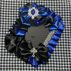 142 硬質ケースデコ レースデコ 黒 青 B8