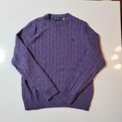 Polo Ralph Lauren ケーブルニット セーター パープル Mのサムネイル