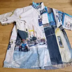 XLARGE 半袖シャツ フォトプリント 総柄 M