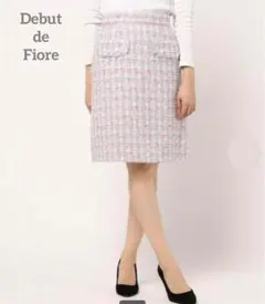 新品タグ付 ファンシーチェックツィードスカートDebut de Fiore