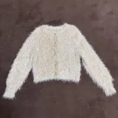 ロデオクラウンズWIDE BOWL ラメシャギーニットカーディガン美品