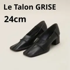 Le Talon GRISE 4.5cmレザースクエアクロスシームパンプス 24のサムネイル