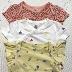GAP ベビー 花柄 ロンパース 12-18ヶ月 3枚セット