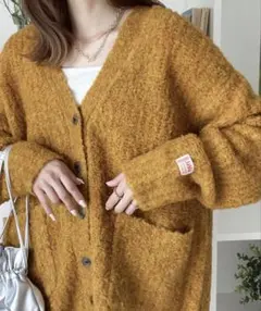 イエロー ニットカーディガン Sサイズ Java マスタード