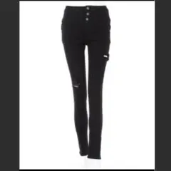 INGNI ハイウエスト ダメージ デニム