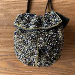 ビーズ刺繍 クラッチバッグ