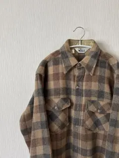 70s woolrich チェックシャツ　made in USA