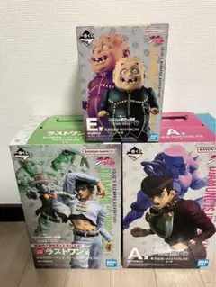一番くじ　ジョジョ　仗助　重ちー　露伴　3体マスターライズ　（E賞箱にへこみあり