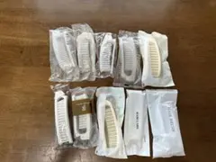 ヘアブラシ コーム 折りたたみ 白 クリア ホテル アメニティ 10個セット