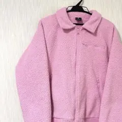 NIKE SB シェルパフリースジャケット ピンク ダブルジップ ボアジャケット