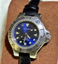 399 稼動 GUCCI 時計 メンズ 9750M ダイバー デイト ホワイト - メルカリ