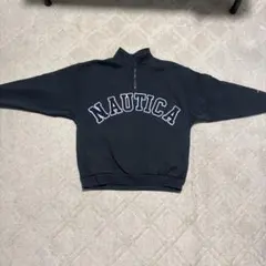 NAUTICA ハーフジップスウェット ダークグレー