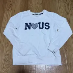 子供服 女の子 ロンＴ トレーナー 長袖 白 ホワイト 140サイズ 中古