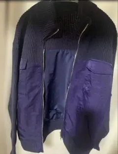 MICALLE MICALLE 異素材ニットブルゾン