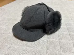 フライト キャップ キッズ ベビー アカチャンホンポ グレー　耳あて